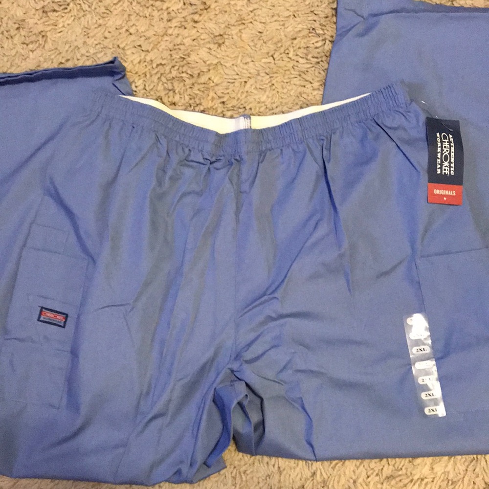 Cherokee Blue Scrub Pants